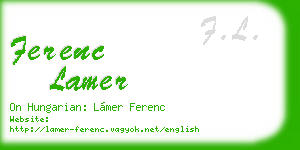 ferenc lamer business card